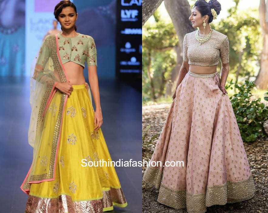 Banarasi Silk Lehenga Blouse Designs New with Price