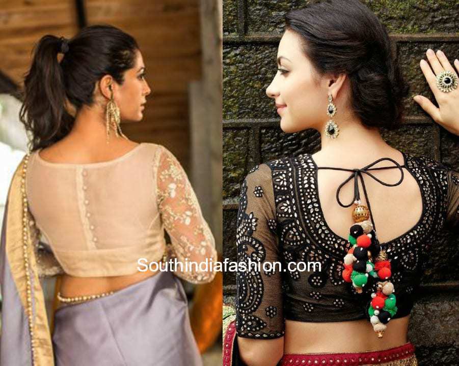 Trendy Net Blouse Designs For Sarees