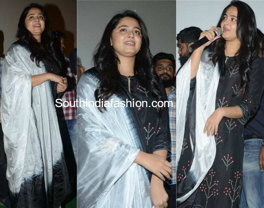 anushka shetty black salwar suit