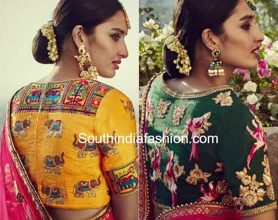 Hand work blouse hot sale back neck designs
