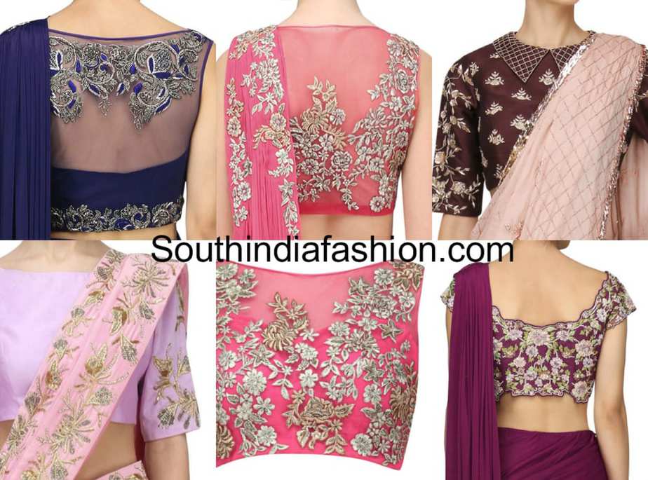 designer blouses for plain sarees