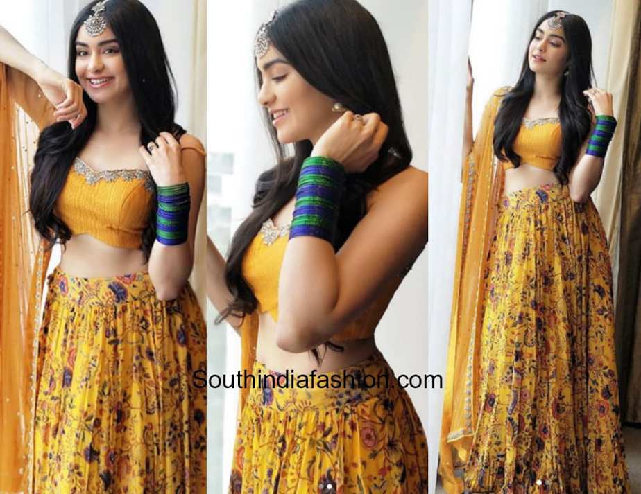 Adah Sharma in Krupa Kapadia lehenga for an opening in Hyderabad