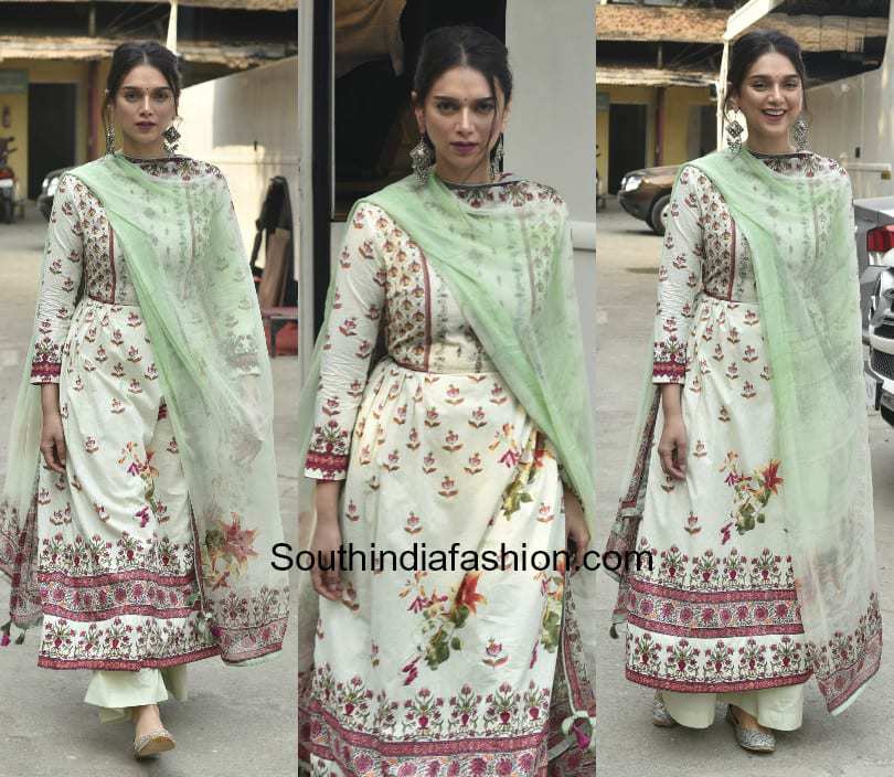 Aditi Rao Hydari in a palazzo suit by Varsha Fashion at the summer collection launch