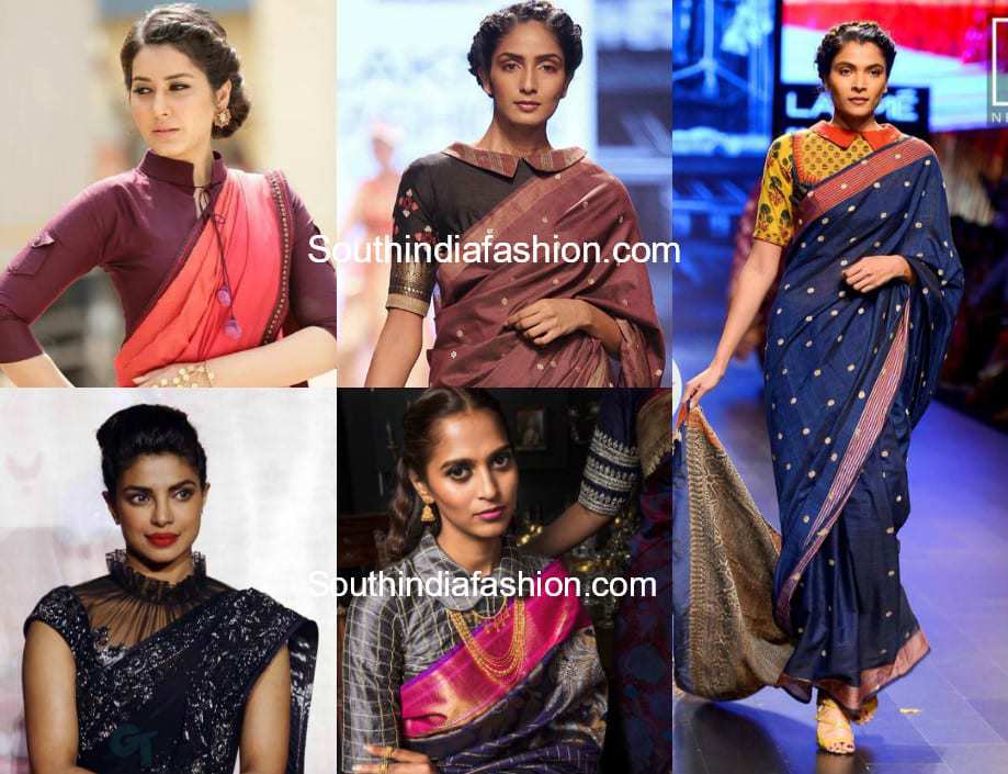 Collar Saree Blouse Designs Featured