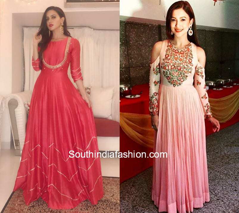 Golden Evening Dress Indian Pakistani Designer Wedding Gowns Party Wear  Outfits | eBay