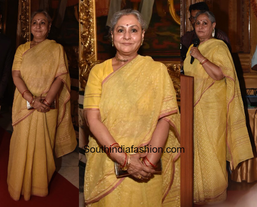 Jaya Bachchan in a saree at Teach For Change Event