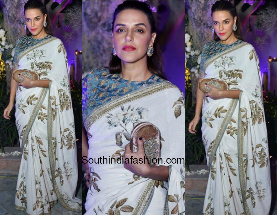 Neha Dhupia in Sabyasachi at Aza Fashions Store Launch