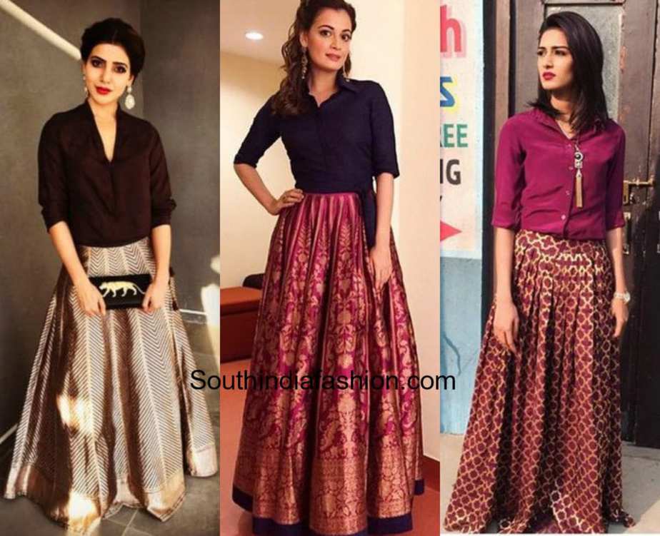 Long Skirts And Top Indian Style