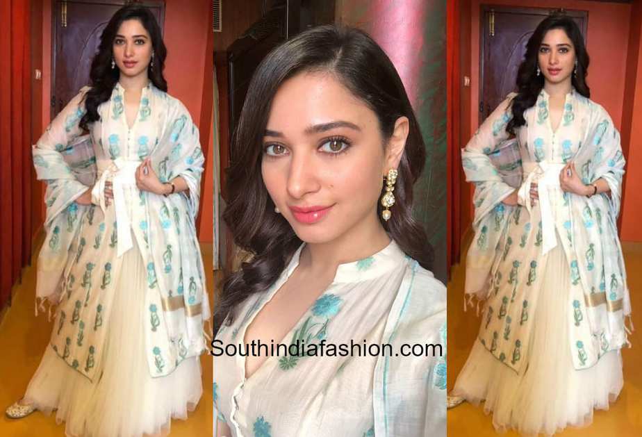 Tamanna Bhatia in Anita Dongre at a store launch