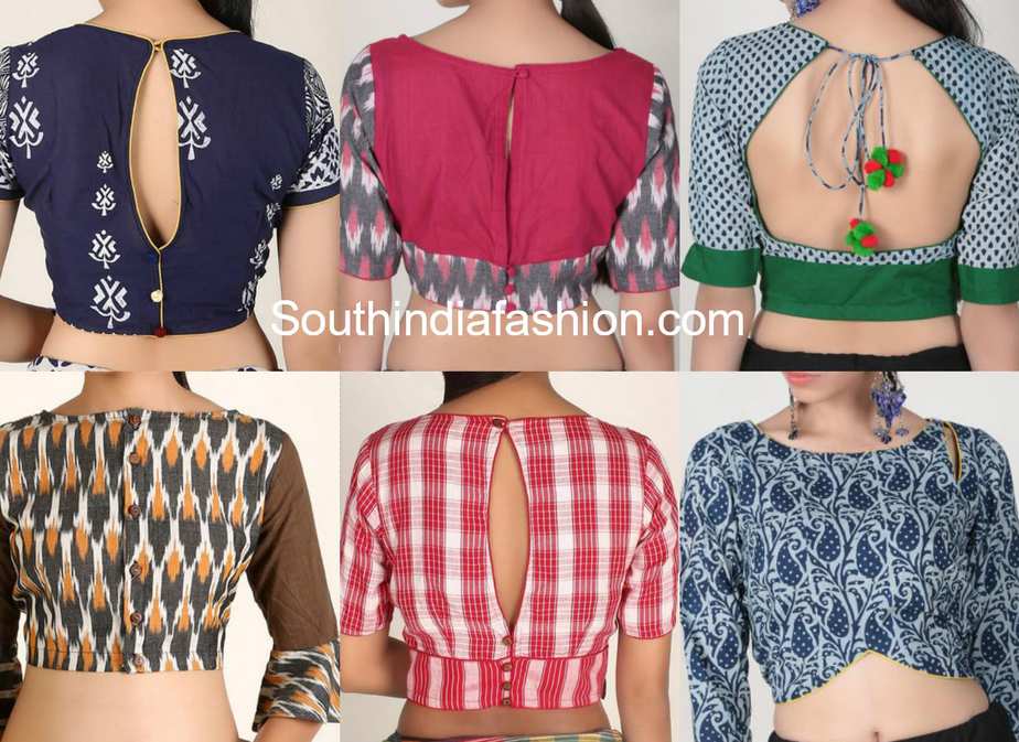 cotton saree blouse designs