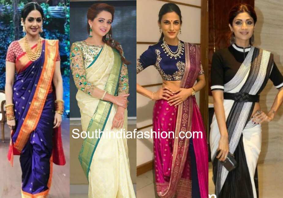 Beautiful Nauvari Sarees We Spotted On These Real Maharashtrian Brides! | Nauvari  saree, Simple saree designs, Saree draping styles