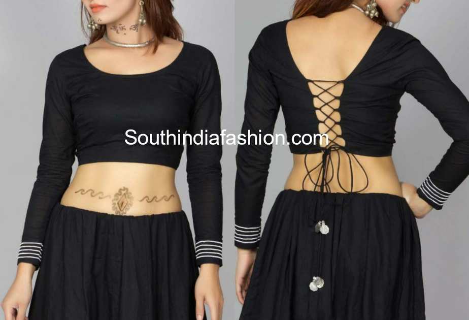 Black Saree Jacket Patterns / Saree & saree jacket designs in sri lanka ...