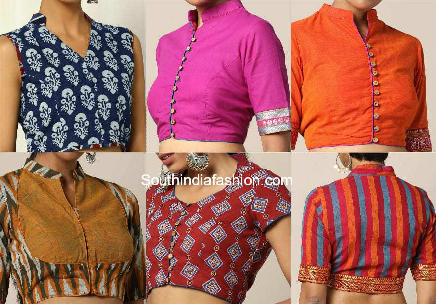 readymade cotton saree blouses