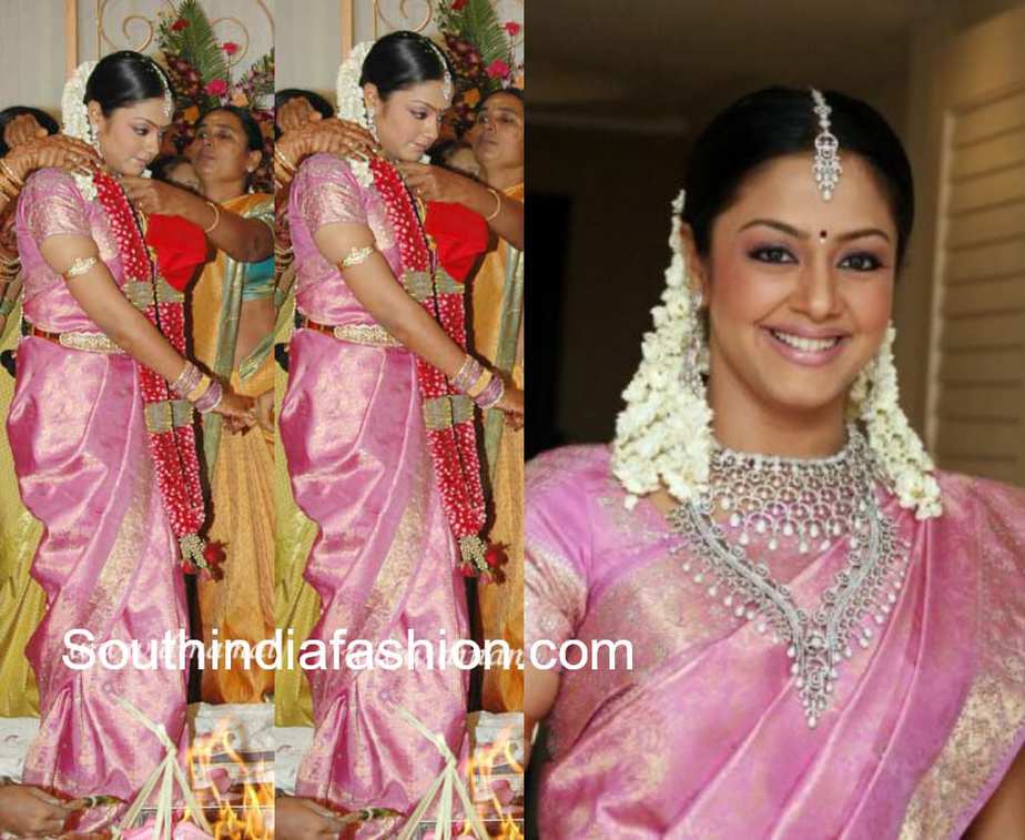 pink wedding sarees