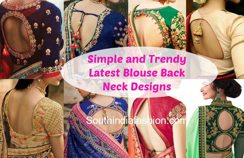 latest blouse back neck designs 2018