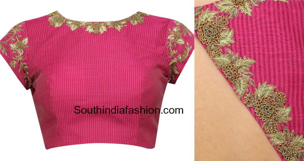 Latest simple maggam work blouse sales designs 2018