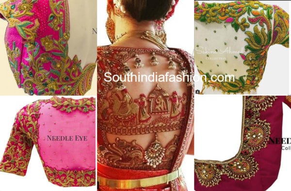 maggam workj blouse designs by needle eye