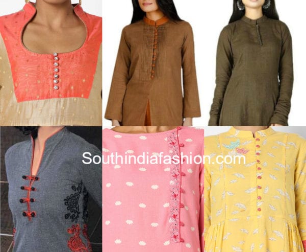 salwar kameez neck designs with buttons