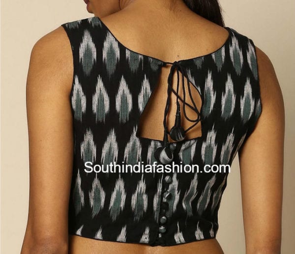 kalamkari blouse back neck designs