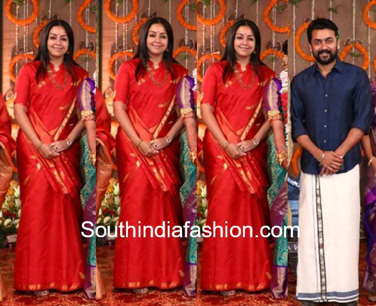 surya and jyothika at keerthana parthiban wedding