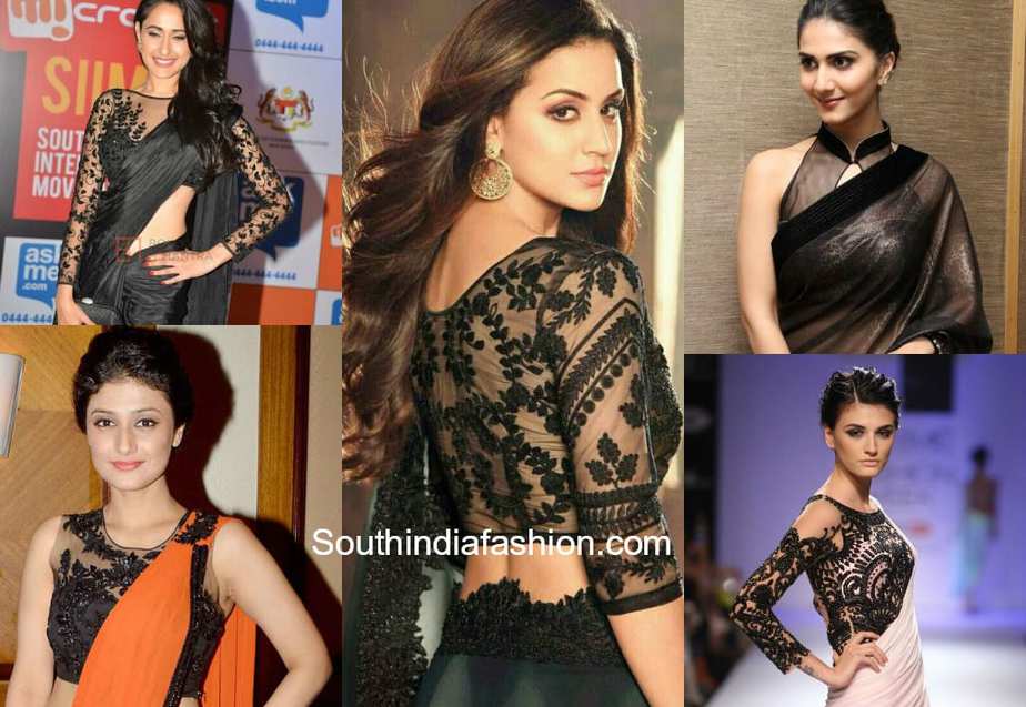 Party wear black blouse on sale