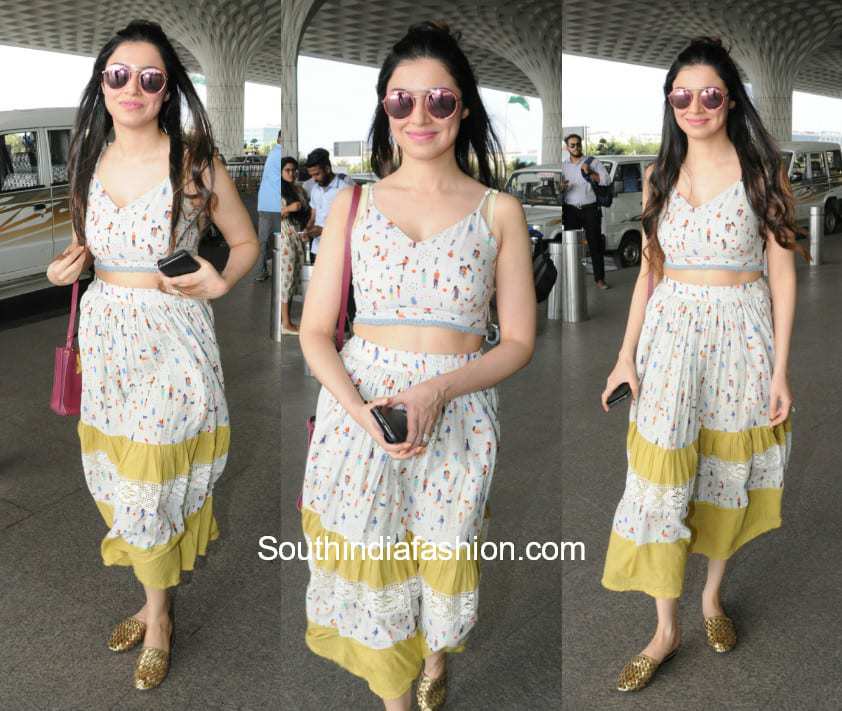 Divya Khosla Kumar in The Little Things Studio at the airport