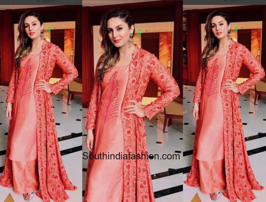 Huma Qureshi in Anoli Shah Design for a school opening event