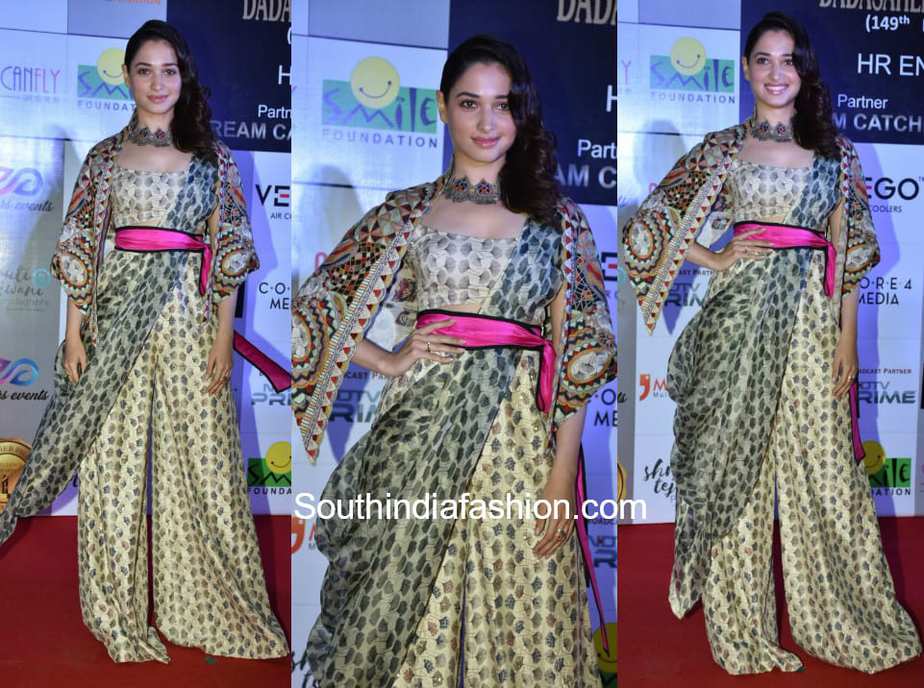 Tamanna Bhatia in Anamika Khanna at Dada Saheb Phalke Awards 2018