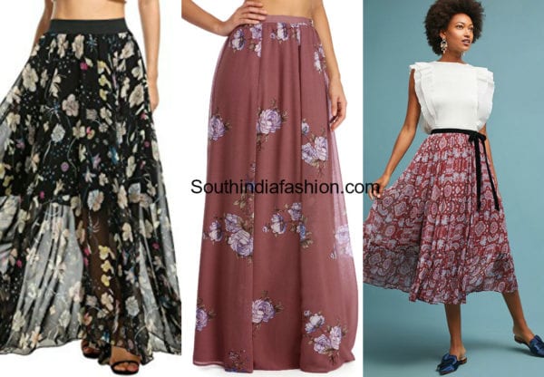 reuse old chiffon saree into skirt