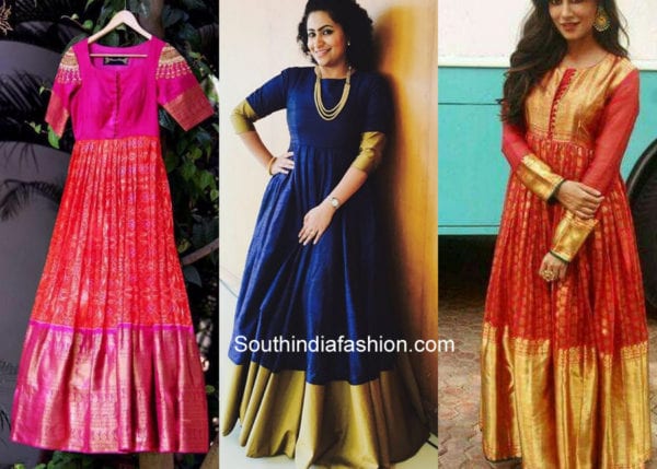 floor length kurtis from old saree