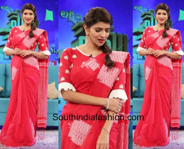 lakshmi manchu in red saree memu saitham