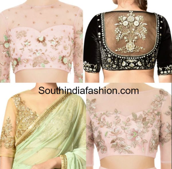 net blouse designs for sarees
