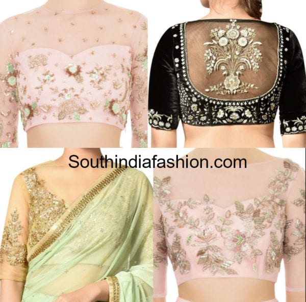 Trendy Net  Pattern Blouses  For Designer  Sarees South 