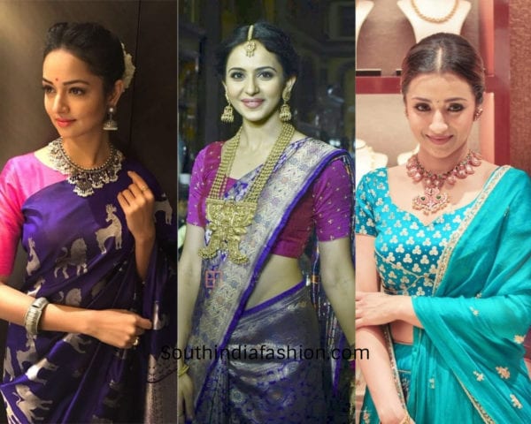 actresses wearing traditional jewelry