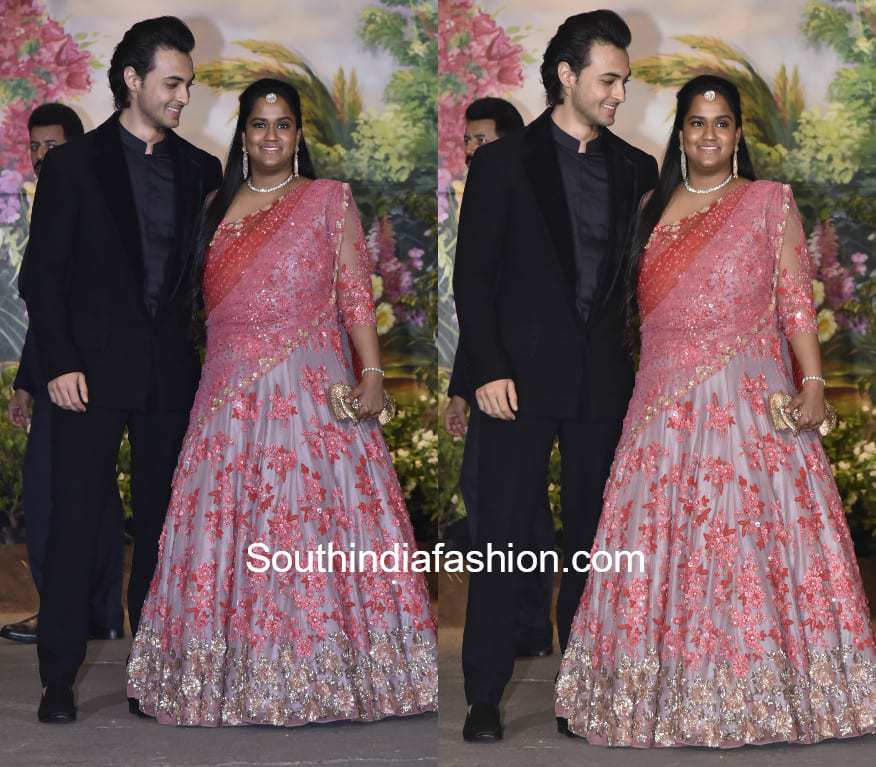 aayush sharma and arpita khan at sonam kapoor wedding reception