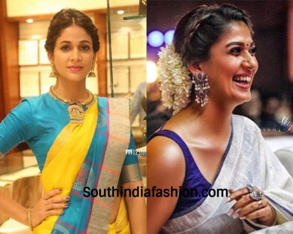 party look in silk saree