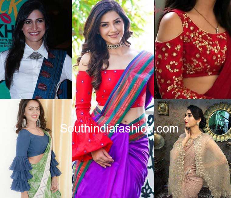 bollywood saree blouse designs