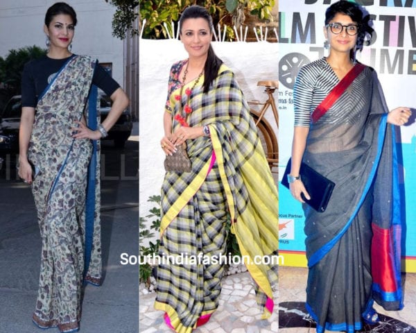 actresses wearing cotton sarees