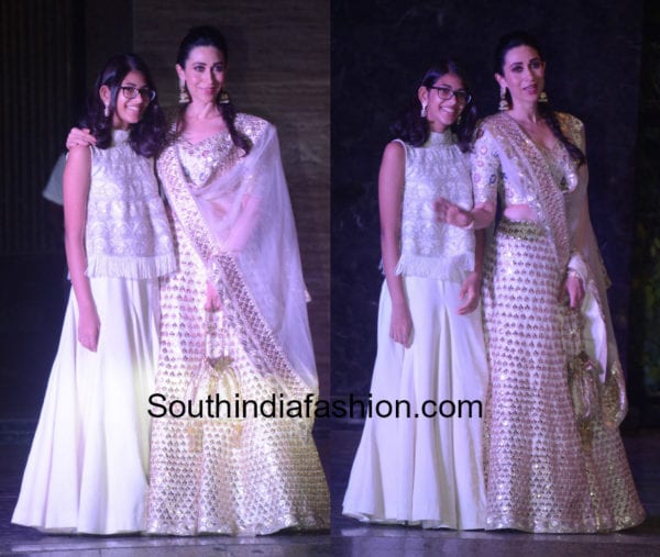 karisma kapoor and her daughter at sonam kapoor sangeet