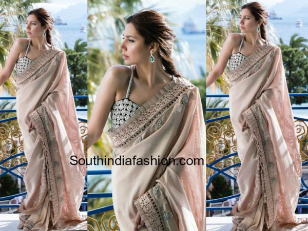 mahira khan saree cannes 2018 600x451 mahira khan saree cannes 2018