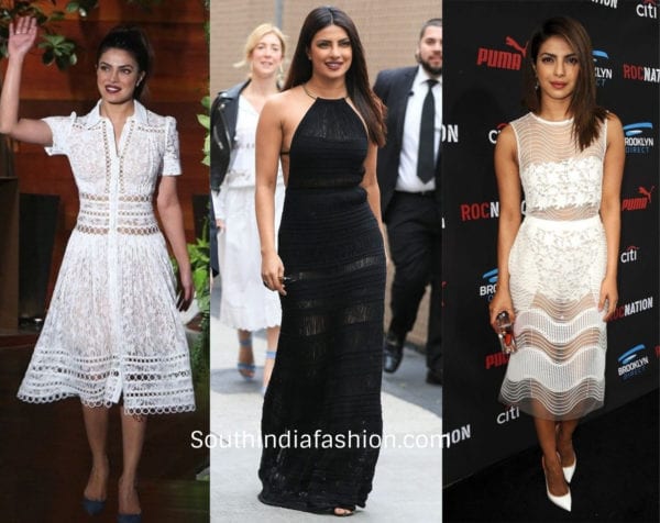 priyanka chopra wearing lace dresses