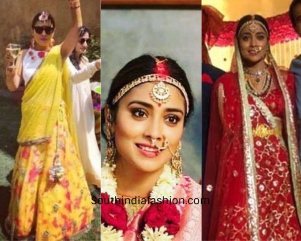 shriya saran wedding outfit