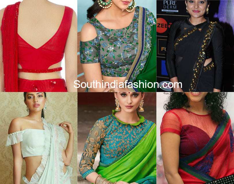 Aggregate 94+ georgette saree blouse patterns