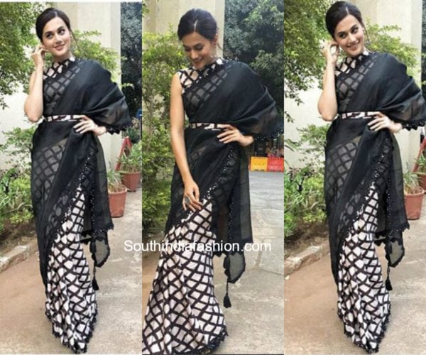 taapsee pannu black saree