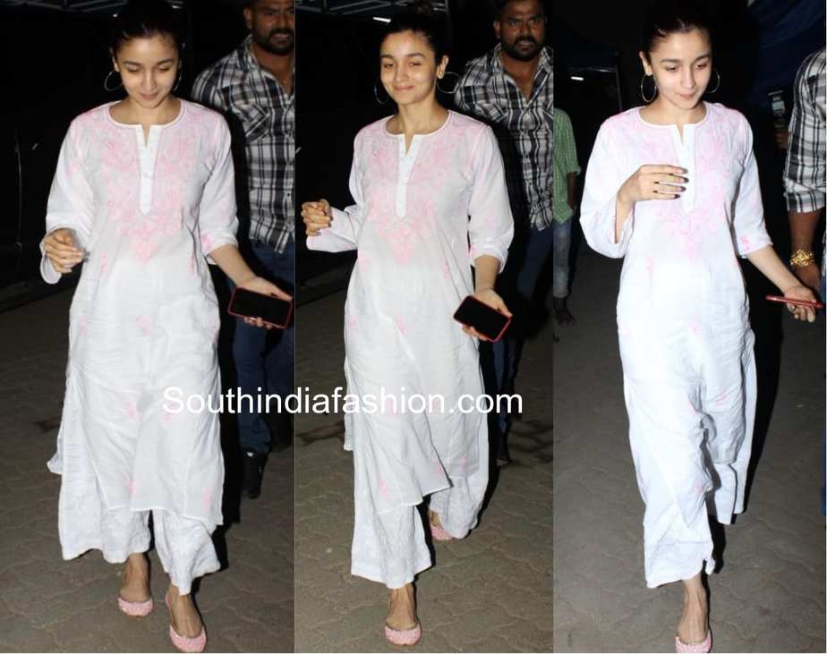 Alia Bhatt white salwar