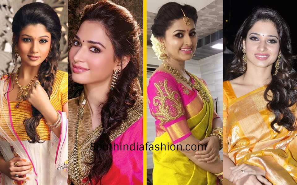 Saree Hairstyles For Short Medium and Long Hair