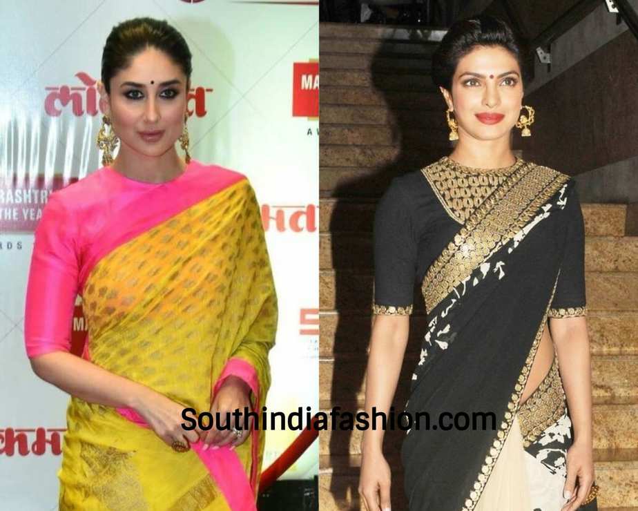 actresses wearing elbow length sleeves blouses