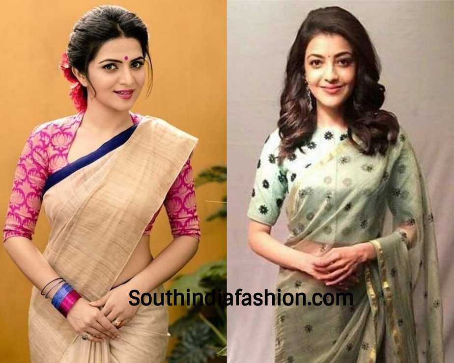 actresses wearing elbow sleeve blouse