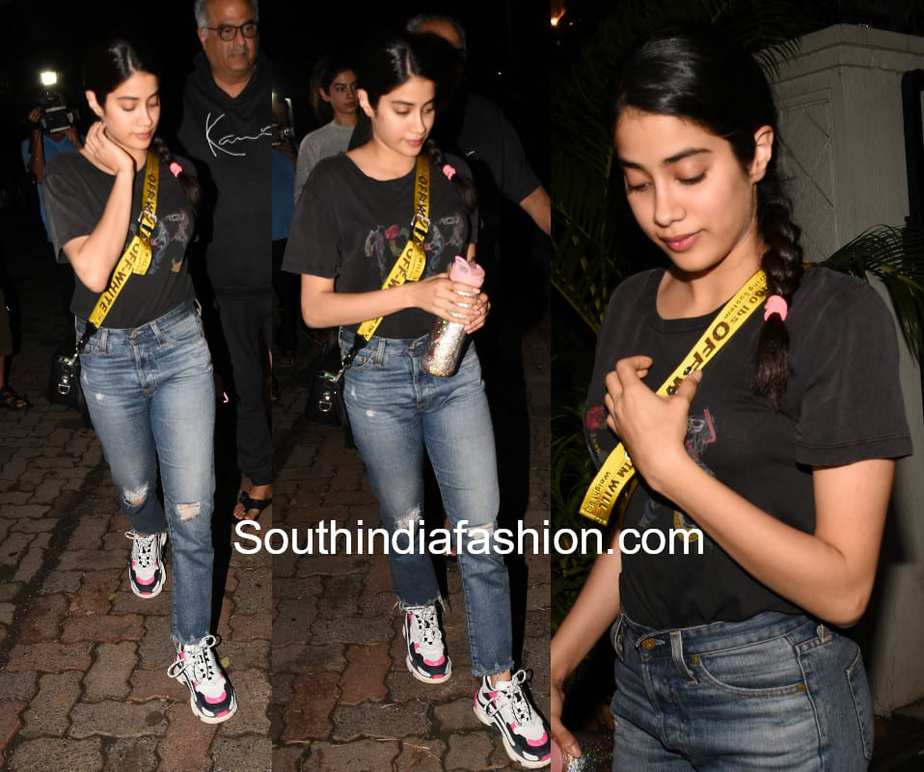 Janhvi Kapoor's Casual Look South India Fashion