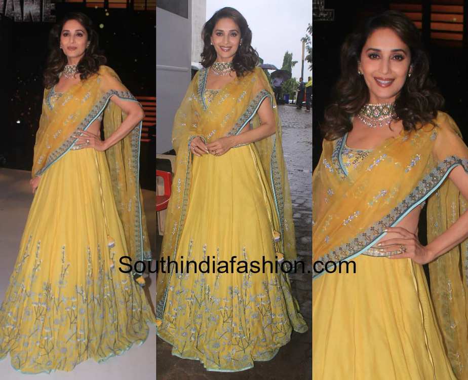 madhuri dixit dance deewane yellow lehenga